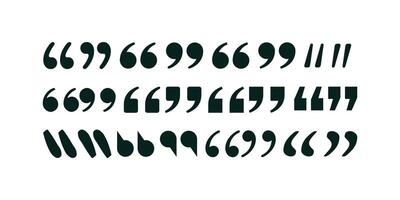 Creative Quotation Marks Unique Styles for Text and Design Enhancements, letters and numbers, set of numbers vector