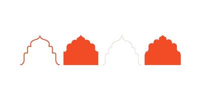 Islamic icon set illustration vector