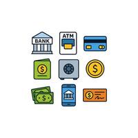 Banking icons for financial services vector