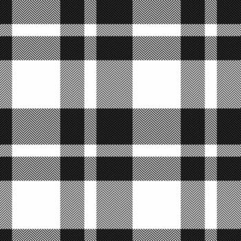 Stylish monochrome herringbone plaid pattern. Perfect for textile design, fashion, website backgrounds, or any project needing a classic, sophisticated, and versatile texture. vector