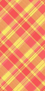 Advertisement fabric texture textile, tracery tartan check. Masculine plaid seamless pattern background in red and yellow colors. vector