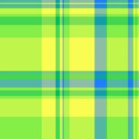 Vibrant, cheerful plaid pattern in lime green, yellow, and teal. Perfect for textile designs, websites, or backgrounds. Evokes feelings of freshness and energy. Ideal for spring or summer projects. vector