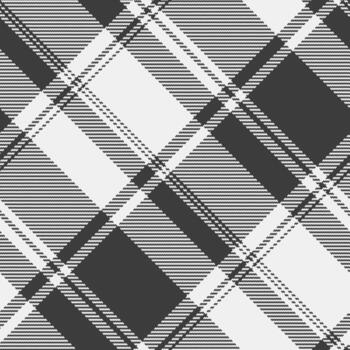 Stylish monochrome plaid pattern. A seamless design featuring intersecting lines in shades of grey and white. Perfect for textile prints, website backgrounds, or fashion design projects. vector