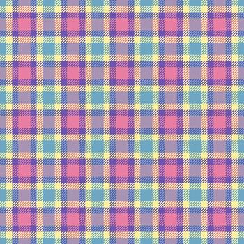 Pastel plaid seamless pattern. Textile design with checkered texture. Ideal for backgrounds, fabrics, and adding a retro or vintage feel. vector