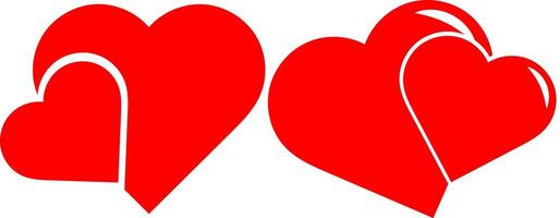 Flat Heart Design. Heart Shape Design. vector