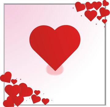 Abstract Heart Design with Pink Gradient Design with Graphics Element. vector