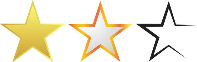 Star Gradients Shapes and Icon Design. vector