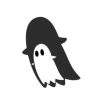 ghost icon in flat style. halloween illustration on white isolated background. vector