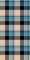 Elegant plaid textile pattern in muted blues, beige, and black. Perfect for fashion, home decor, or website backgrounds. Subtle yet stylish, this design evokes feelings of warmth and sophistication. vector