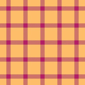 Seamless plaid pattern. Classic tartan check design in warm peach and raspberry hues. Great for backgrounds, textiles, or graphic projects. Versatile aesthetic. vector