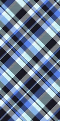 Diagonal plaid pattern in cool blues, grays, and whites. Perfect for textile design, website backgrounds, or fashion projects. Subtle texture adds visual interest. Clean, modern aesthetic.