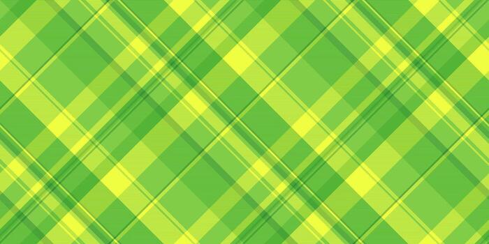 Green and yellow plaid pattern creating an abstract, vibrant, and modern background. Perfect for fabric design, seasonal themes, or as a fresh, textured backdrop. vector