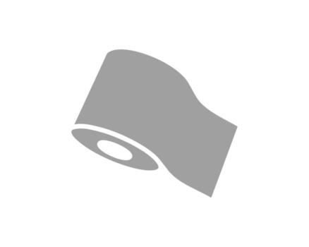 A minimalist grey icon depicting a roll of paper, suggesting concepts of consumption, resource management, or even the passage of time. vector