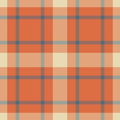 Yuletide texture plaid pattern, holiday seamless textile background. Formal fabric tartan check in orange and light colors.