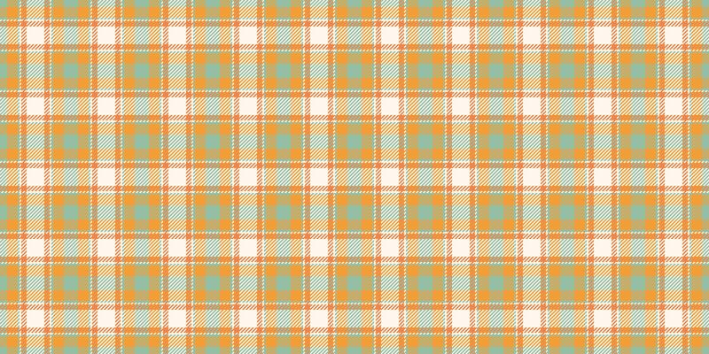 Mixed seamless textile, cotton fabric pattern plaid. Weave texture check tartan background in orange and sea shell colors.