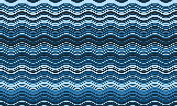 Serene blue wave pattern, ideal for website backgrounds, textile designs, or any project needing a calming, flowing aesthetic. vector
