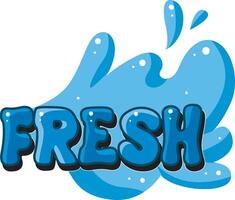 Fresh text icon. Cute text sticker message illustration. Colorful positive quotes text. vector