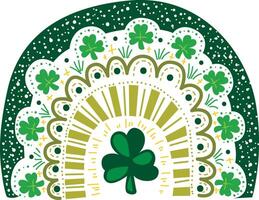 A green decoration for st. patricks day. Colorful of Mardi Gras carnival celebration in French. vector
