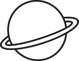 Outline of saturn planet icon. Coloring pages of space and galaxy illustrations. vector