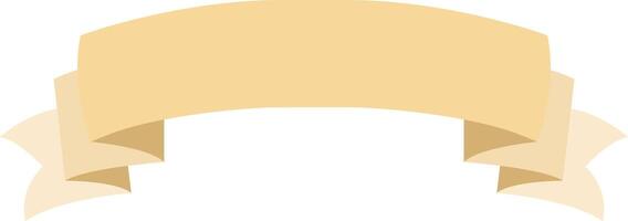 A gold banner with a zigzag pattern at the bottom. Set of vintage ribbon banner illustrations. vector