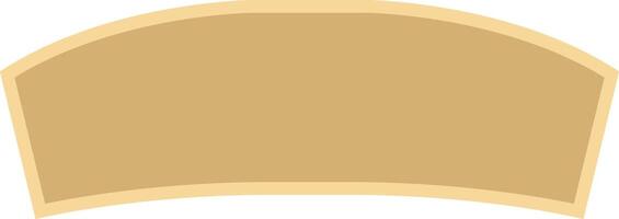 A plain brown banner. Set hand drawn doodle blank title clip art. vector