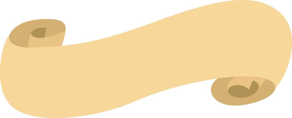 The banner curves up and down.Simple yellow blank ribbon banner art.
