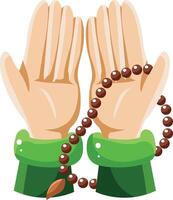 A pray for the moslem. Ied mubarak of moslem celebration icon. vector