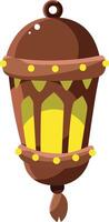 A lantern for celebration. Ied mubarak of moslem celebration icon. vector