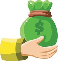 A donation for everyone. Hand drawn of moslem or Islam elements. vector