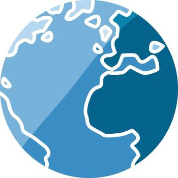 Planet of earth icon. General Data Protection Regulation icon set, secure privacy elements vector