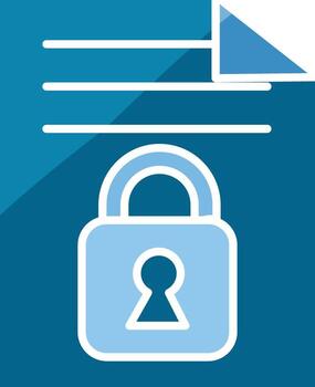 Secure data icon. General Data Protection Regulation icon set, secure privacy elements vector