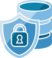 Lock shield and coin icon. General Data Protection Regulation icon set, secure privacy elements vector