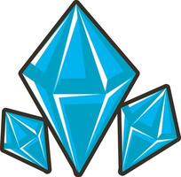 Cute diamond icon. Game illustration elements art. vector