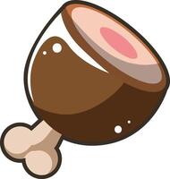Cute meat icon. Game illustration elements art. vector