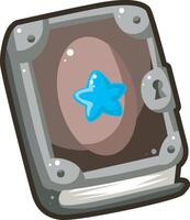 Cute instruction book icon. Game illustration elements art. vector