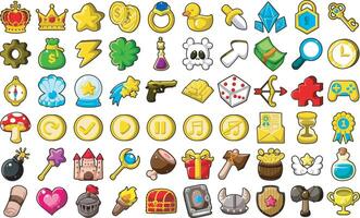 Cute game play icon. Game illustration elements art. vector
