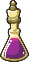 Cute purple potion icon. Game illustration elements art. vector