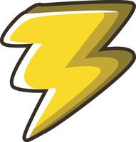 cute lightning icon. Game illustration elements art. vector
