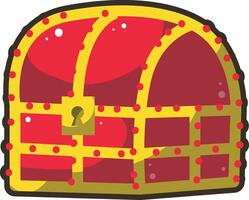 Cute treasure box icon. Game illustration elements art. vector
