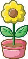 Icon of sun flower. no plastic waste is allowed vector