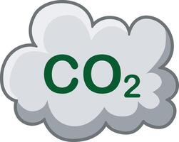 Icon of co2. Cute ecology icon for saving earth. vector