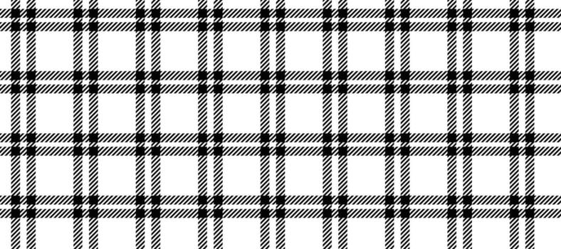 sin costura cristal de ventana modelo. a cuadros tartán repitiendo antecedentes. tattersall tartán textura impresión para textil, tela. repetido negro y blanco cheque fondo de pantalla vector