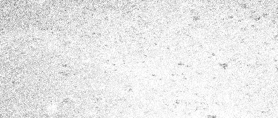 Grunge noise texture. Dirty grain background. Dotted halftone gradient overlay. Sand dust distress wallpaper. Grungy grit pattern. Black white random dot texture for poster, banner, print.