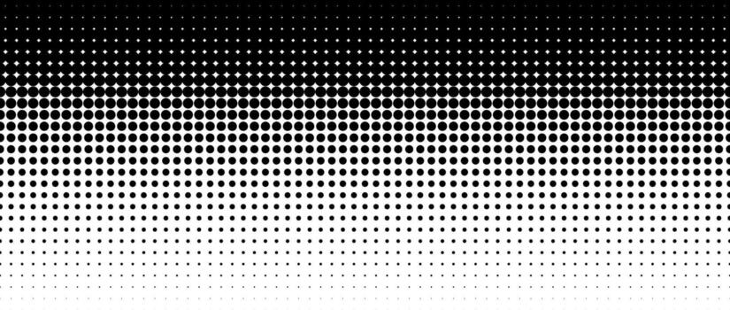 Dotted halftone gradient texture. Vanishing polka dot background. Repeating dots gradation pattern background. Black fading comic pop art overlay backdrop. Raster effect wallpaper. vector