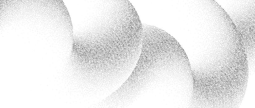 Grunge wavy sand grain texture. Stippling curved gradient wave background. Gritty noise dotwork wallpaper. Black dots, speckles, particles or granules. Abstract fluid grit backdrop overlay vector