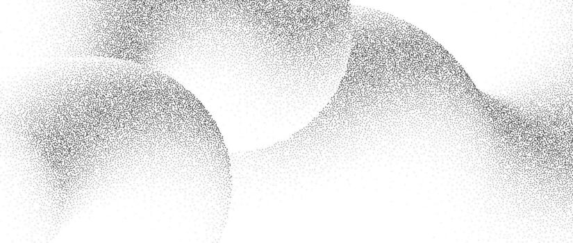 Grunge wavy sand grain texture. Stippling curved gradient wave background. Gritty noise dotwork wallpaper. Black dots, speckles, particles or granules. Abstract fluid gritty backdrop overlay vector