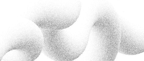 Stippled wavy sand grain background. Grunge curved gradient wave. Grit noise dot work wallpaper. Black dots, speckles, particles or granules print texture. Fluid gritty backdrop overlay vector
