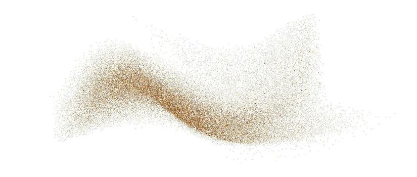 arena polvo chapoteo. fluido polvo motas y partículas ola textura. suelo grano dispersión elemento. arenoso explosión viento forma para cubrir, póster, bandera, folleto, folleto antecedentes vector