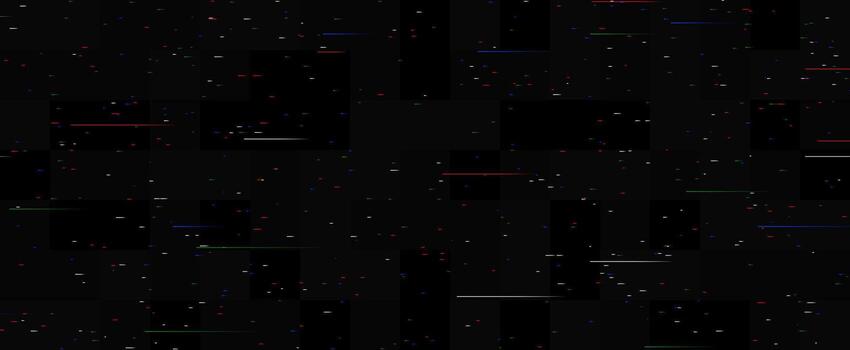 RGB Static noise texture. Lost or bad TV signal concept. Random rippled tape background. Glitch vhs pixel noise wallpaper. Image distortion distressed backdrop effect. Black crt tv screen vector