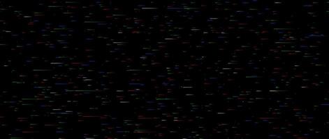 Rgb static noise texture. Lost or bad TV signal concept. Random rippled tape background. Glitch vhs pixel noise wallpaper. Image distortion distress backdrop effect. Black crt tv screen vector